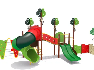 Jungle Playground Low-poly 3D model