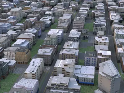 City 58 Low-poly 3D model