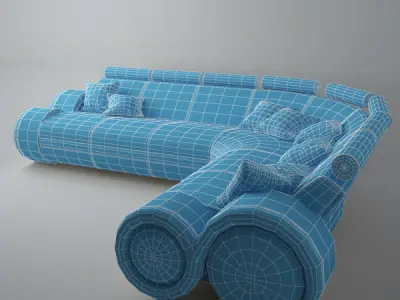 Modern Sofa 6x 3D model