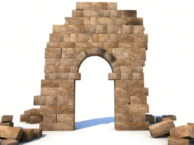 Ruin Volubilis Arc Low-poly 3D model