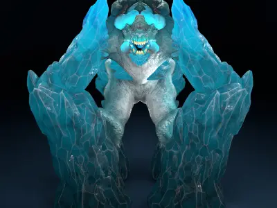 Ice Elemental Free low-poly 3D model