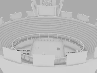 Futuristic Gladiators Arena Low-poly 3D model