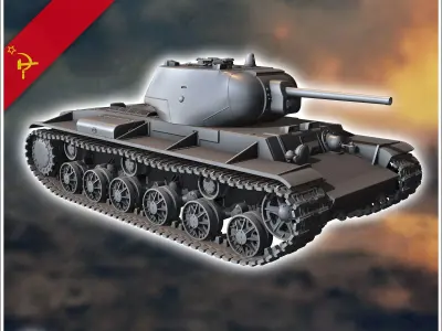 KV-1s - Soviet army WW2 Second World East front Ostfront RPG Min 3D print model