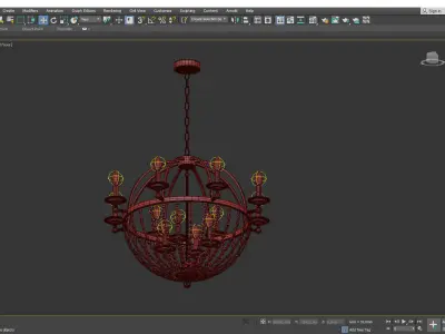PENDOLO CHANDELIER Low-poly 3D model