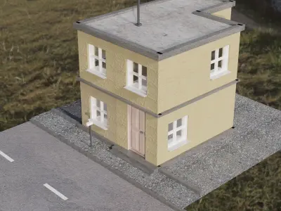 German House 2 Low-poly 3D model