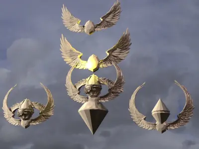 Architecture Jewelled Wings 4models 3D model