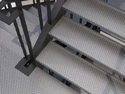 fire escape staircase  Free 3D model