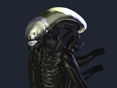 Alien model based on Gigers references 3D print model