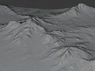 Mountain Range 3D Model 3D model