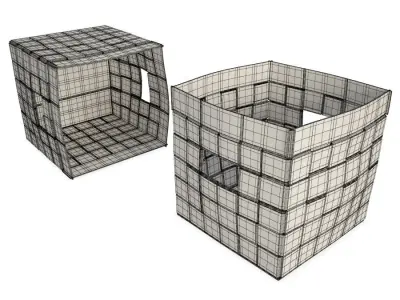 Fabric Boxes 3D model
