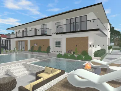 7 BEDROOM 2-STORY HOUSE 3D print model