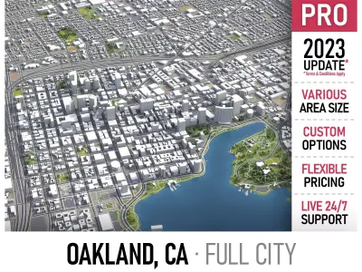 Oakland  Low-poly 3D model