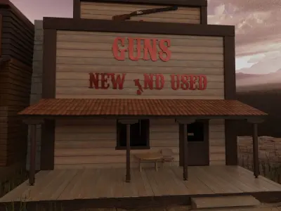 Western Village  3D model