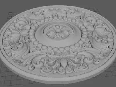 rosette circular medallion 3D model order