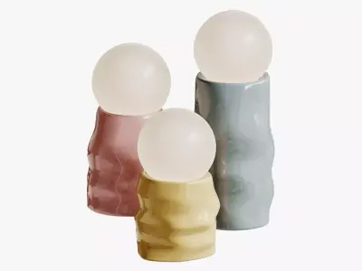 Table Lamp Handmade Ceramic Glossy Lamp 3D model
