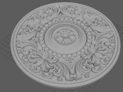 rosette circular medallion 3D model order