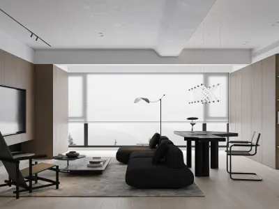 apartment interior scenes      3D model 11