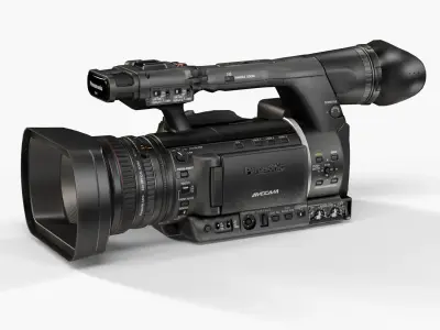 Panasonic AG-AC160A AVCCAM Series professional camcorder Low-poly 3D model