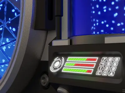 Sci-Fi Machine Low-poly 3D model