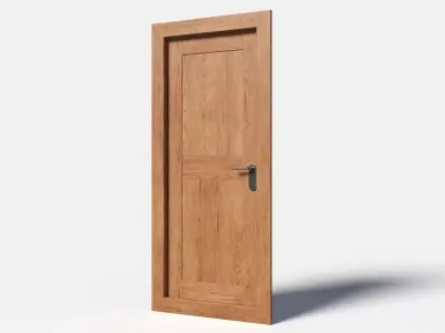 Oak Ship Door 3D model