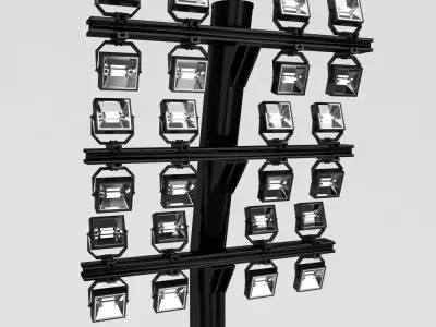 Stadium lights 3d model 3D model