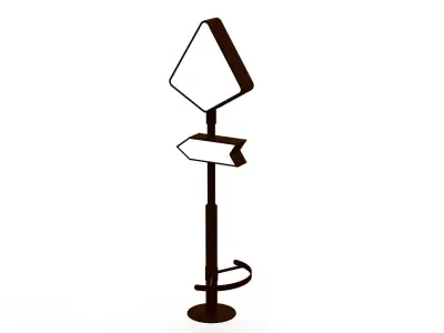 Permanent eye-level stand design  Free 3D model