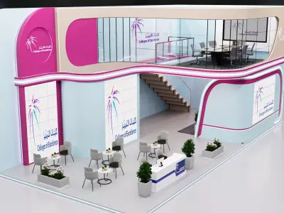 booth 13x6 two floor  3D model