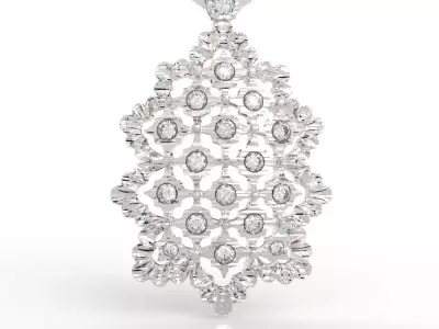 Bold Art Deco Diamond Pendant 3D print model purchase