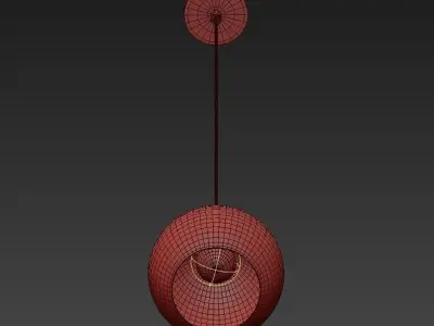 FIREFLY 9 BULB BRASS PENDANT LIGHT 3D model