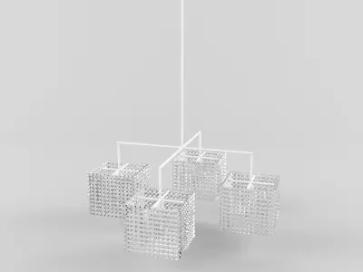 Crystal Chandelier 3D model 5