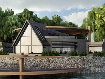 Dream House by the Sea 3D model