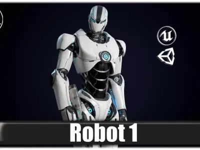 Robot 1 Low-poly 3D model buy
