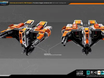 SF REBEL Bomber RF6 Low-poly 3D model
