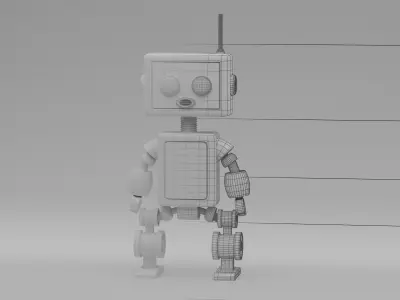 Metallic-Robot 3D model