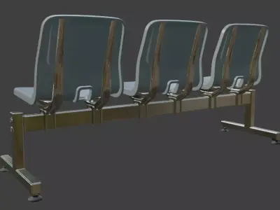 Hospital Bench 3d Model 3D model