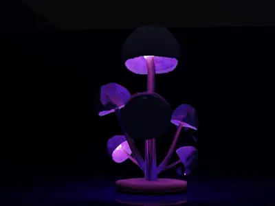Luminescent Mushrooms Free 3D model