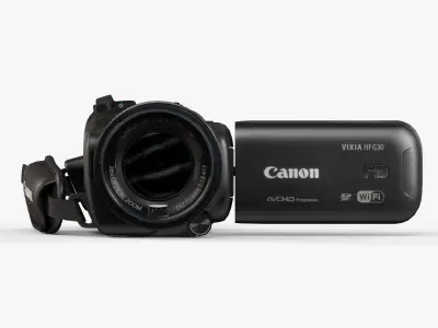 Canon VIXIA HF G30 HD camcorder Low-poly 3D model