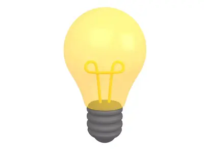 Light Bulb v1 002 Low-poly 3D model
