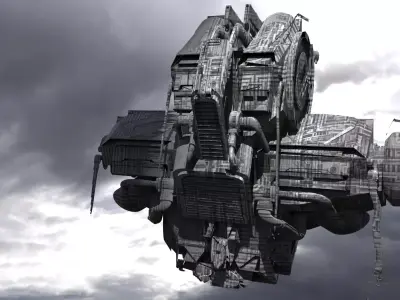 Prometheus Ship architecture Ruin 3D model