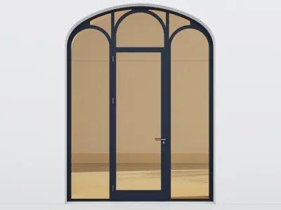 Aluminium door 357 3D model