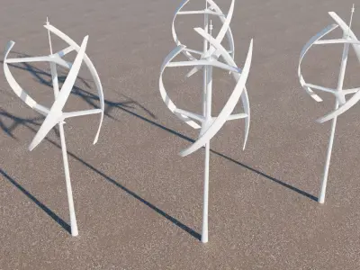 Vertical wind turbine 3D model