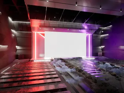 Glow Arena Stage Place 3D model