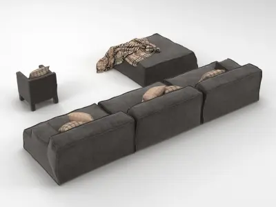 Baxter Sofa Set 3D model