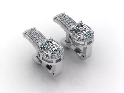 Women Earrings 3DM STL Womens Earring Renders 3D print models   3D print model