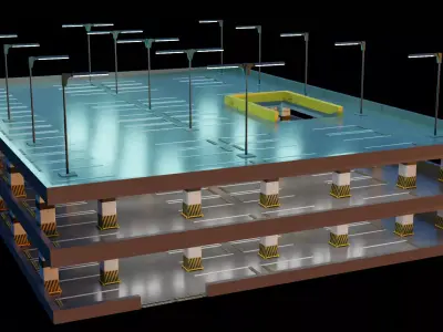 3D PARKING GARAGE MODEL 3D model