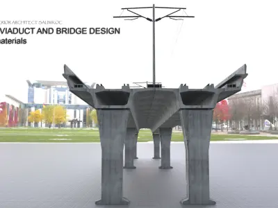 RAILWAY    CONCRETE  BRIDGE 3DMODEL  Low-poly 3D model