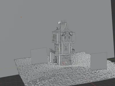 fantasy Stylized Medieval House b7 3D model