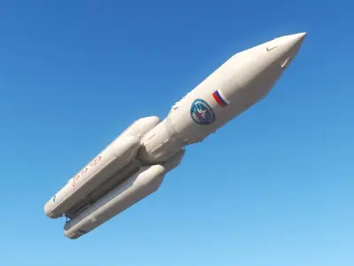 Angara A5 Rocket 3D model