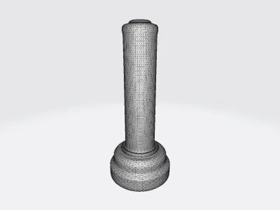  3d High Render Model Delineator Post Barrier Isolated On 3D model