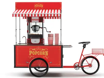  Detailed Popcorn Truck And Carts 